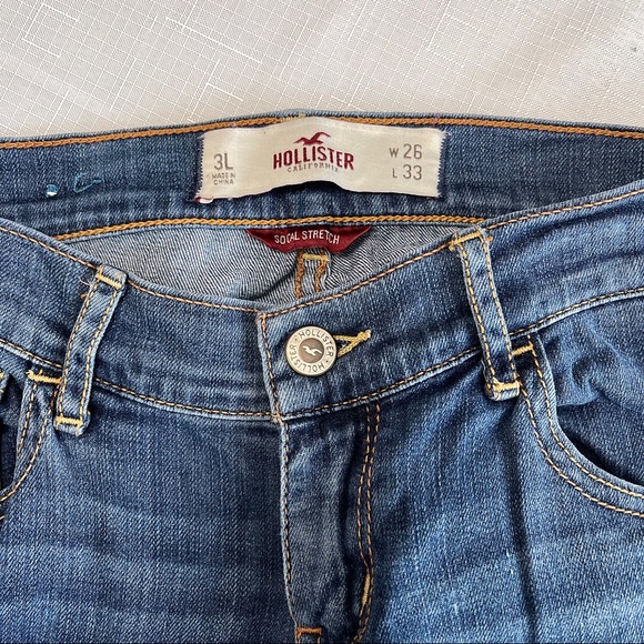 🌟Sold 🌟HOLLISTER social stretch skinny jeans W26 L33 3L - Picture 2 of 12